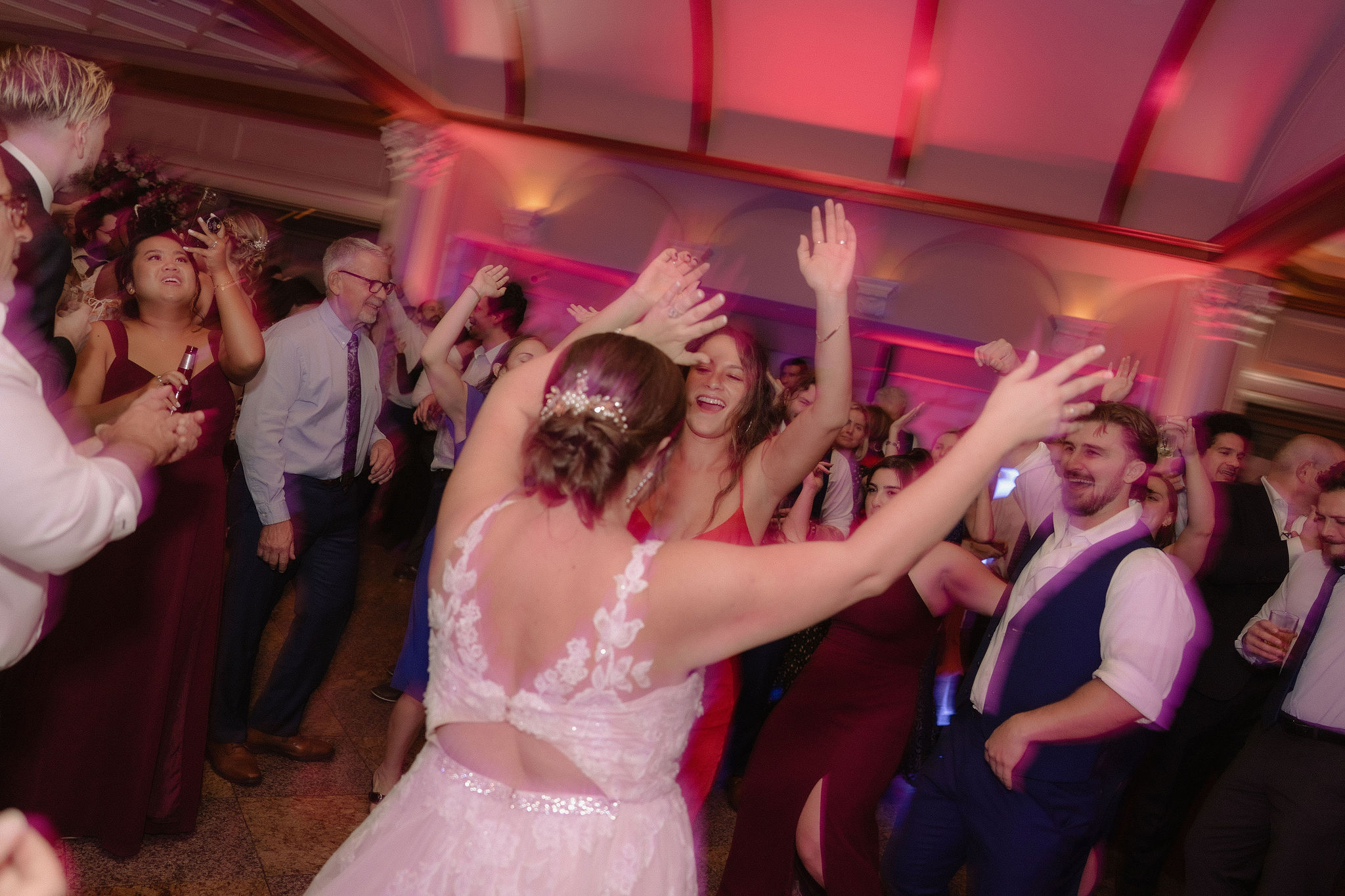 wedding reception at giovanni waters edge bride dancing