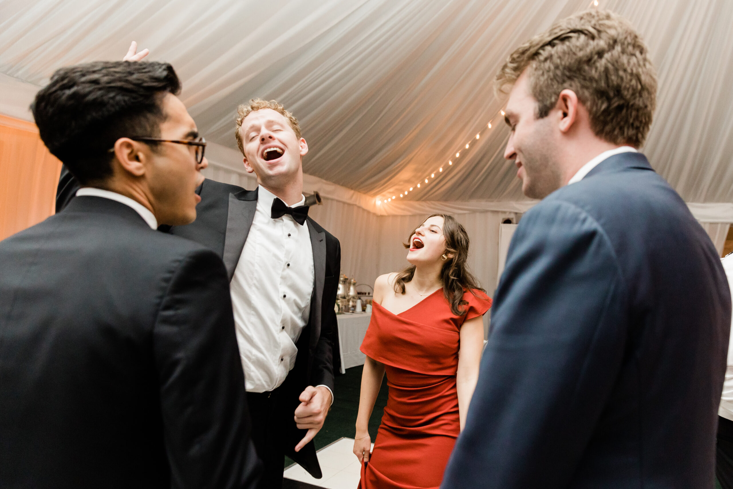 Wainwright House wedding guests dancing at reception