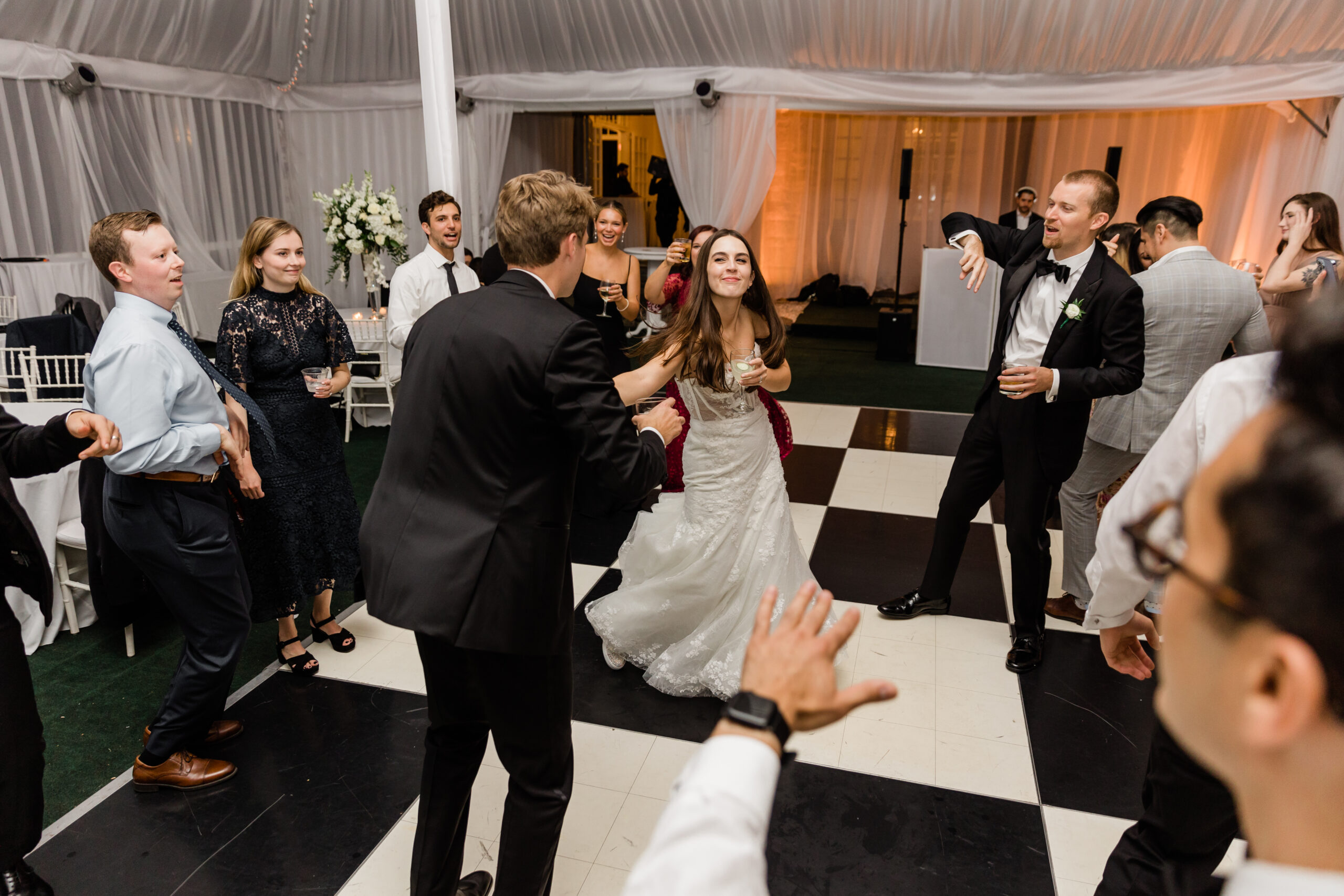 Wainwright House wedding bride dancing