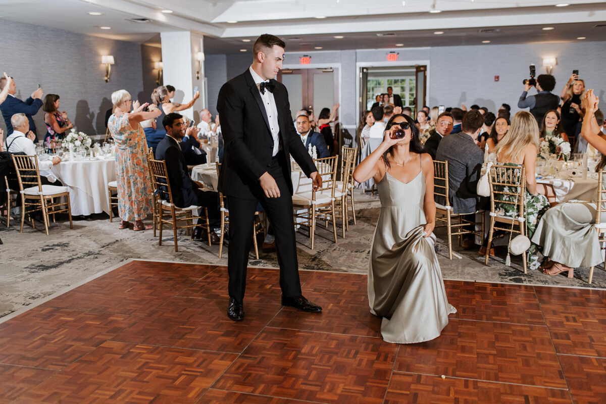 Waters Edge Wedding Venue, Westbrook CT wedding party introductions