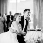Waters Edge Wedding Venue, Westbrook CT bride and groom during first dance