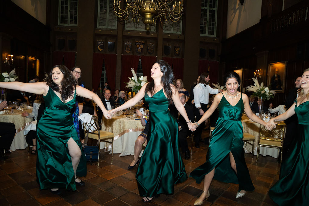 bridesmaids dancing at nyc wedding