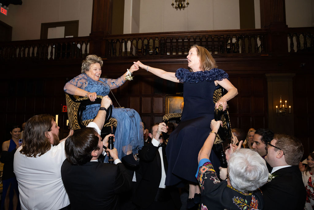 Hora dancing on wedding dance floor
