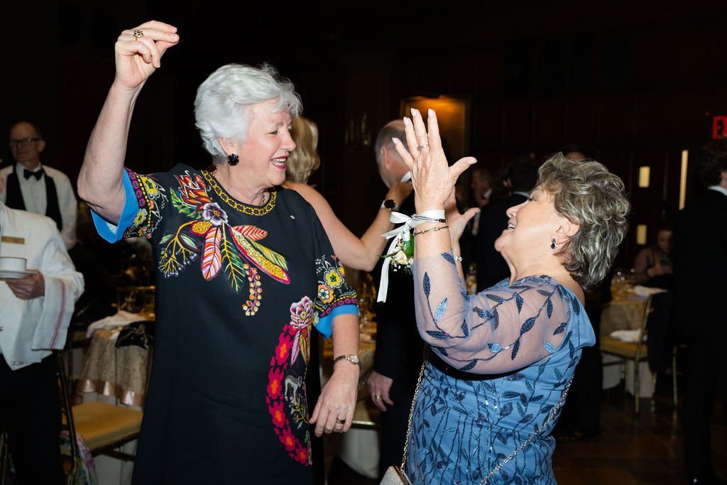 women dancing at wedding at harvard club nyc