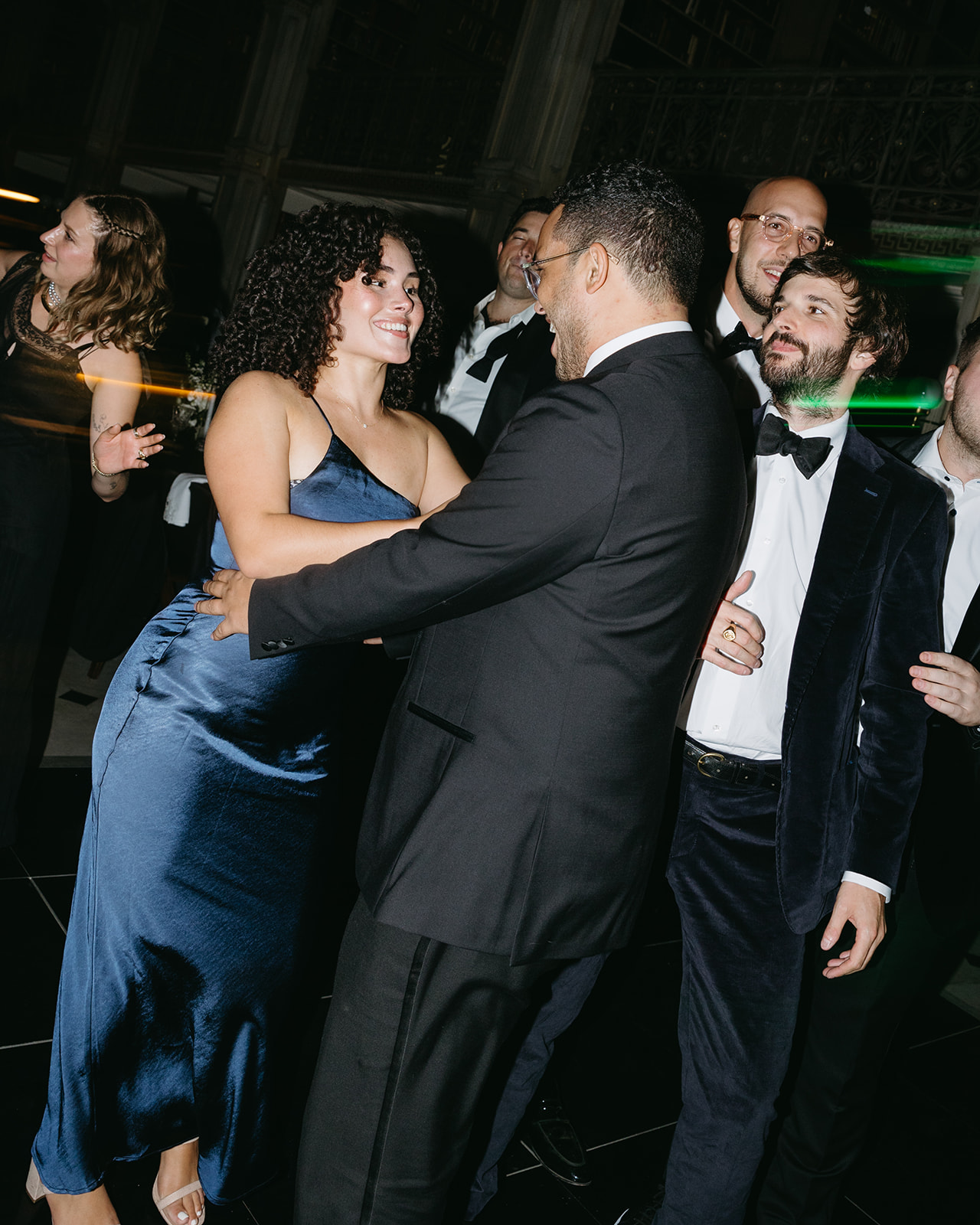 george peabody library wedding guests dancing