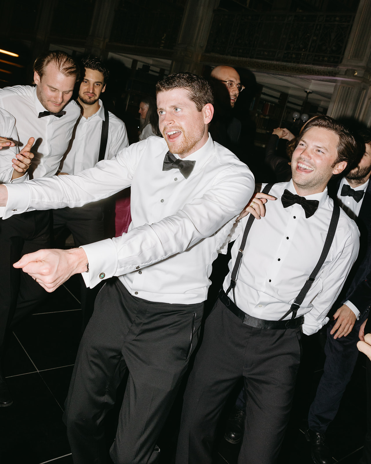 groomsmen dancing at baltimore wedding